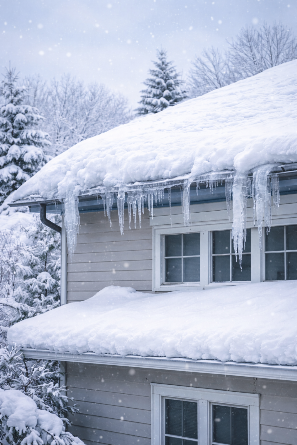 Interior Water Damage Left by a Snowy Winter